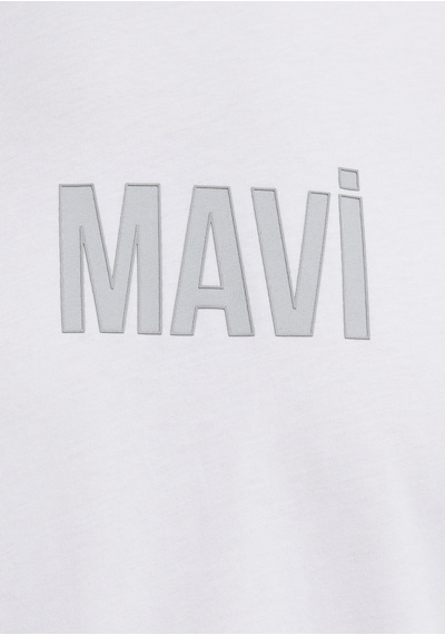 Mavi - Mavi Logo Baskılı Beyaz Tişört 0613186-620 Beyaz