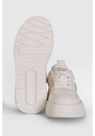 Lufian 122230050 Jennifer Kadın Hakiki Deri Klasik Sneaker Beyaz Beyaz
