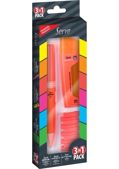 Serve Bold Double Steps 3lü Set Kırmızı N11.666