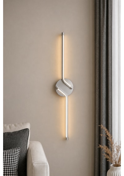 Rosa Modern Led Duvar Apliği Günışığı Gri