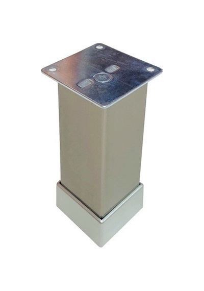 Mobilya Ayağı Kare İnoks 10cm - 4 Adet Gri