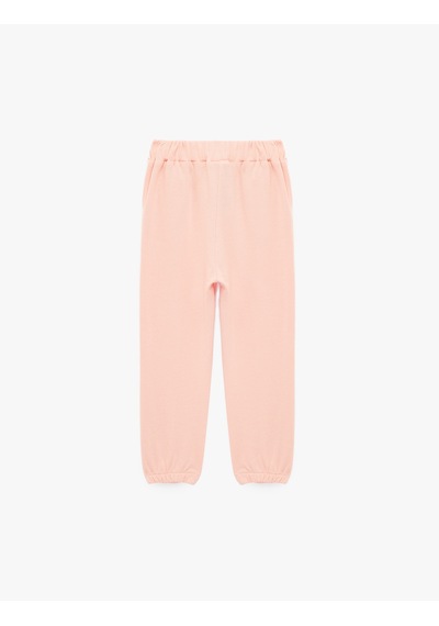 Koton Cep Detaylı Beli Lastikli Pamuklu Şardonlu Basic Jogger Eşofman Altı Pembe 7wmg40012ak Gül