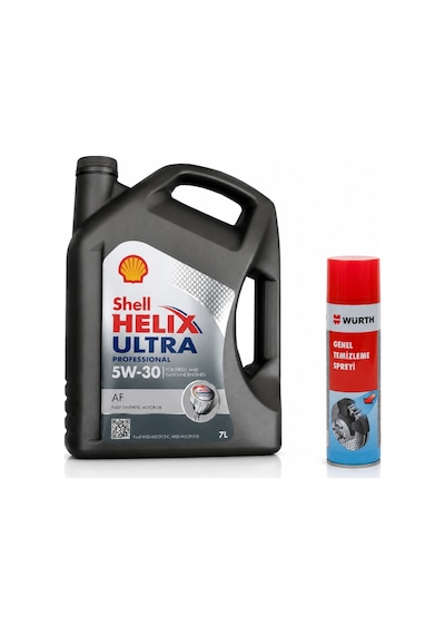 Shell Helix Ultra Pro Af 5W-30 Motor Yağı 7 L + Würth Balata Spreyi 500 ML
