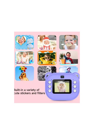 Vothoon Dijital Video Kayıt Fotoğraf Çocuk Kamerası Anlık Termal Resim Kağıt Baskılı Vtn-09 Standart