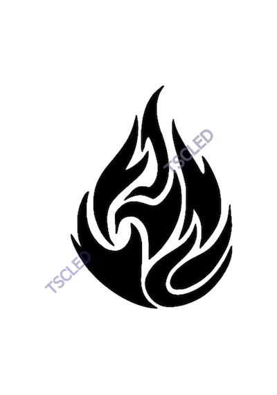 Ateş Efekti Sticker Yapıştırma 15Cm