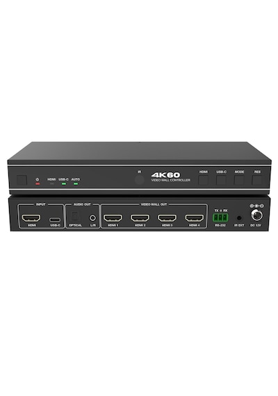 Dark 1x4 Hdmı Video Wall Controller 4k 60hz, Hdmı 2.0b, Rs232, Dolby, Dts DK HD MWCX4