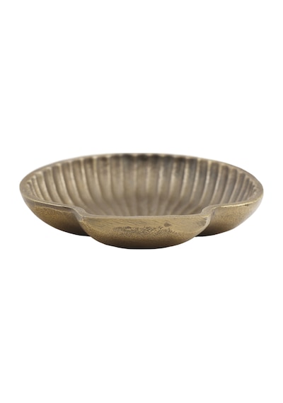 Yargıcı Deniz Kabuğu Formunda Pirinç Kaplama Dekoratif Kase 15x3 Cm 26ynha1028c St