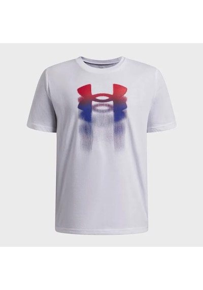 Under Armour Blur Logo Erkek Çocuk Beyaz Polo Yaka Tişört