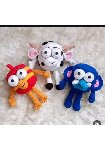 Mimikolar Oyuncak İnek Amigurumi Oyuncak 1 Adet Fiyatıdır