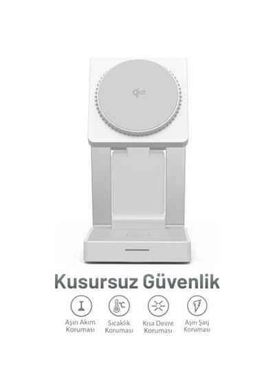 3in 1 Katlanabilir Çoklu Masaüstü Kablosuz Şarj Standı