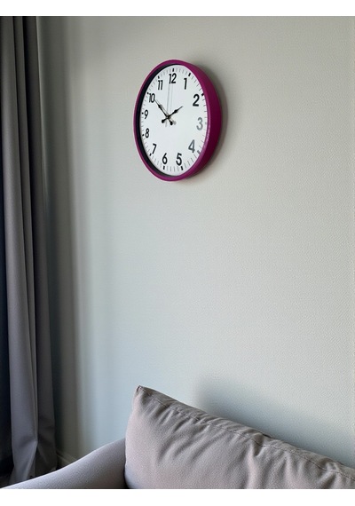 Zentime 36 Cm Pembe Dekoratif Duvar Saati çok Renkli
