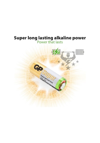 Batteries Gp23a Süper Alkalin 23a/mn21/v23ga Boy Pil, 12 Volt, 5'li Kart, Bakır/beyaz/yeşil