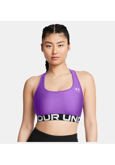 Under Armour - Kadın Ua Hg Mid Branded Spor Sütyeni 1383544-525 Lavish White