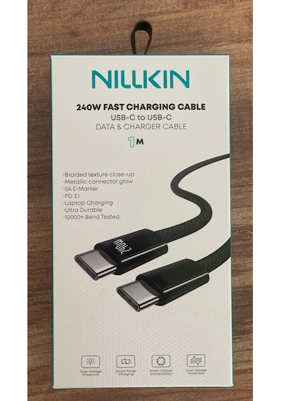 Cisteen Nillkin 240w Ultra Hızlı Type-c Örgü Şarj Kablosu Apple Samsung Realme Huawei Honor Uyumlu 1 Metre 240w Type-c Kablo