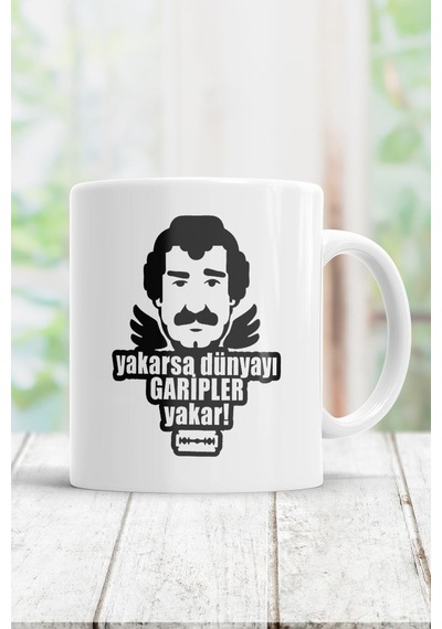 Yakarsa Dünyayı Garipler Yakar Kupa Bardak Beyaz