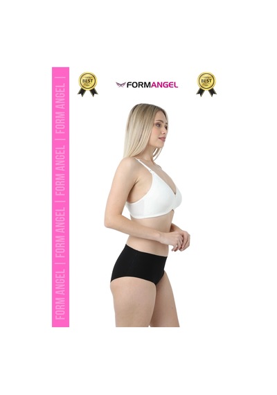 Form Angel Emzirme Sütyeni Klipsli Desteksiz Balensiz Hamile Lohusa Esnek Yumuşak Emzirme Sütyeni - 5 Adet Beyaz
