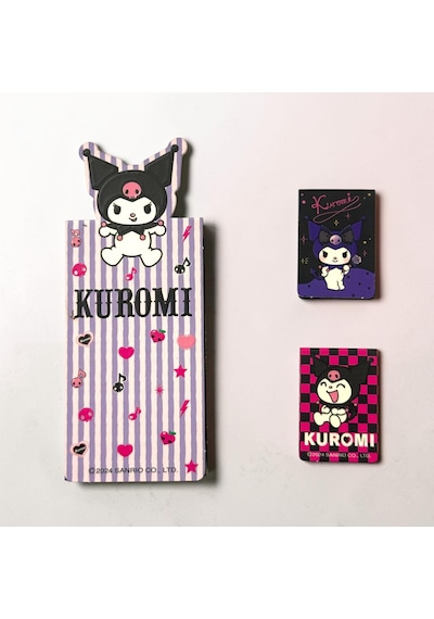 Bakgelal Sanrio Lisanslı Kuromi 3 Lü Manyetik Kitap Ayracı Seti Sevimli Bookmark Kırtasiye Aksesuarı - 9075693633188