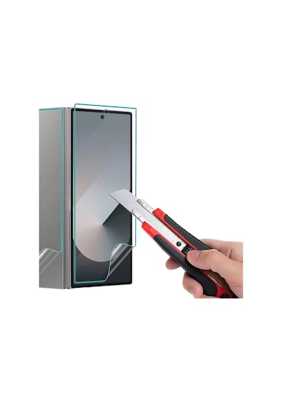 Samsung Galaxy Z Fold 7 Uyumlu Ön+arka Body Şeffaf Ultra Koruyucu Nano Jelatin