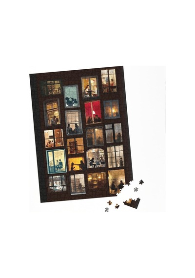 500 Parça Puzzle Şehirde Bir Akşam İnsanların Dünyaları