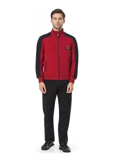 Pierre Cardin 7045 Uzun Kollu Erkek Eşofman Takımı - Bordo - S Bordo