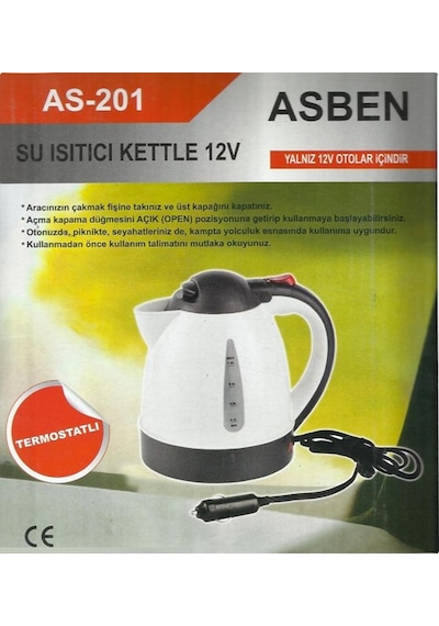 Asben As-201 24V Araç Su Isıtıcı Kettle 1 L