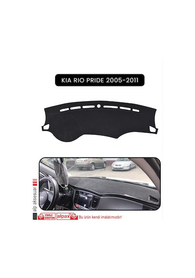 Kia Rio Pride 2005-2011torpido Koruma Halısı Siyah Kenar