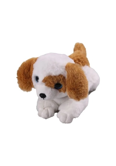 Havlayan Yatan Peluş Köpek 25 Cm Oyuncak Çok Renkli
