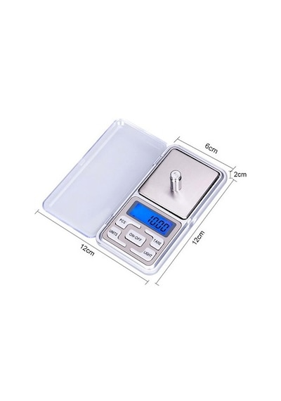 Dijital Hassas Elektronik Kuyumcu Cep Terazisi Tartı 200 Gr / 0.01 Gr 5324 Açık Beyaz