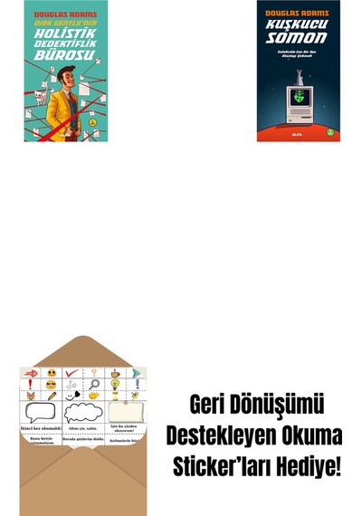 Dirk Gently'nin Holistik Dedektiflik Bürosu + Kuşkucu Somon + Okuma Sticker'ları