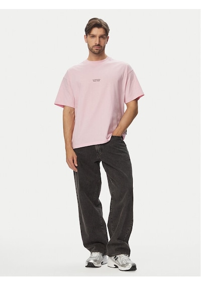 Jack & Jones Jcosolana Checkered Sırtı Baskılı Tişört 12296270 Mor
