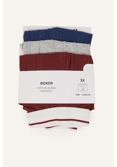 Defacto Regular Fıt 3lü Boxer H3664ax26spbr280 Bordo-br280