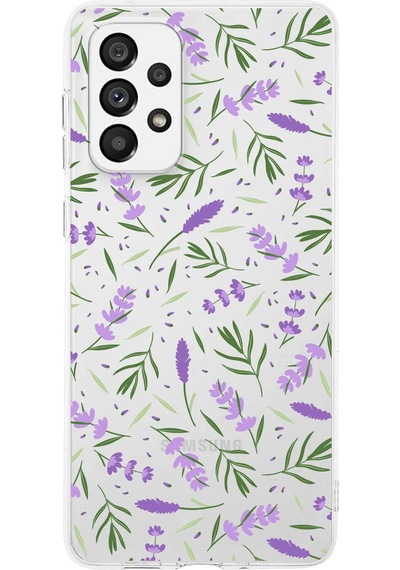 Samsung Galaxy A73 İle Uyumlu 1mm Slim Fit Water Color 3 Baskılı Şeffaf Kılıf Şeffaf