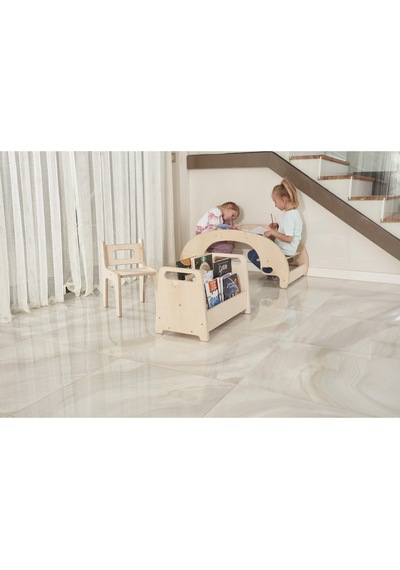 Montessori Orta Boy Kitaplık Bej