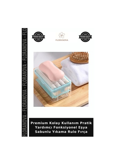 Premium Kolay Kullanım Pratik Yardımcı Fonksiyonel Eşya Sabunlu Yıkama Rulo Fırça Çok Renkli
