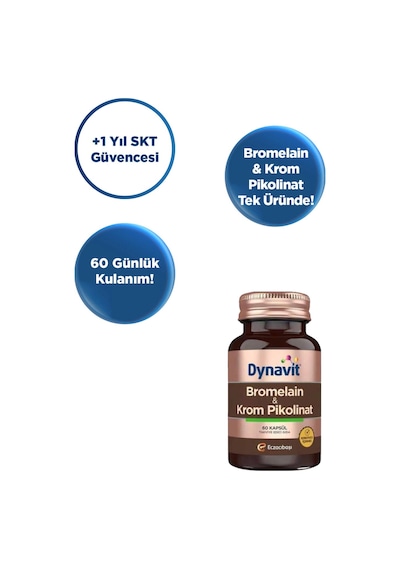 Dynavit Bromelain Krom Pikolinat 60 Kapsül