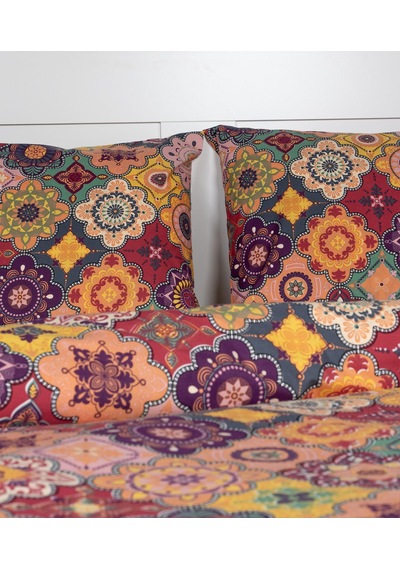 Cotton Collection Tek Kişilik Nevresim Seti Harmoni Renkli
