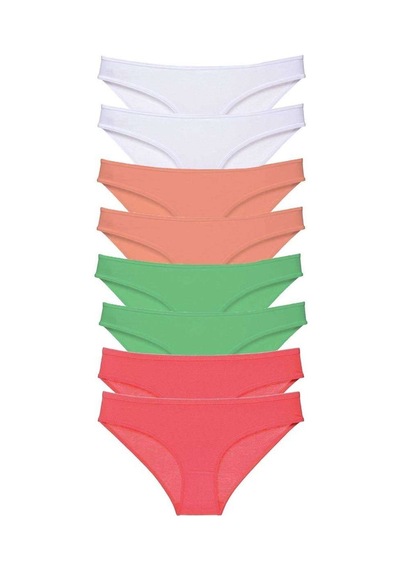 8 Adet Süper Eko Set Likralı Kadın Slip Külot 527 Beden: M Standart