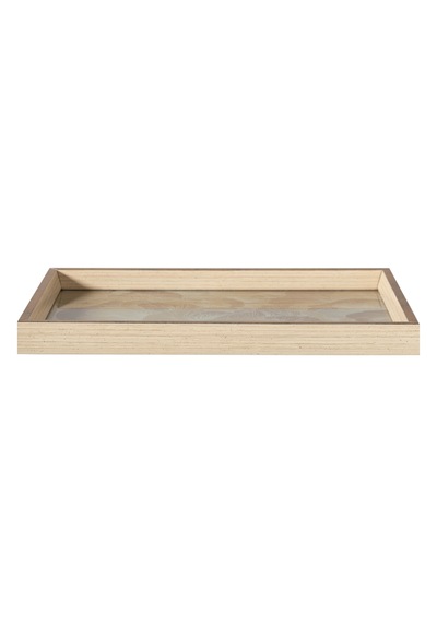 Mudo Home Shıne Dekoratif Tepsi 31x42 Cm Krem