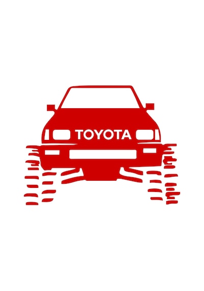 4X4 Toyota Sticker Toyota Off Road Sticker 4X4 Araba Sticker