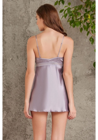 Pierre Cardin 7025 Kadın Royal 4'lü Saten Takım Gelin Set ROYAL
