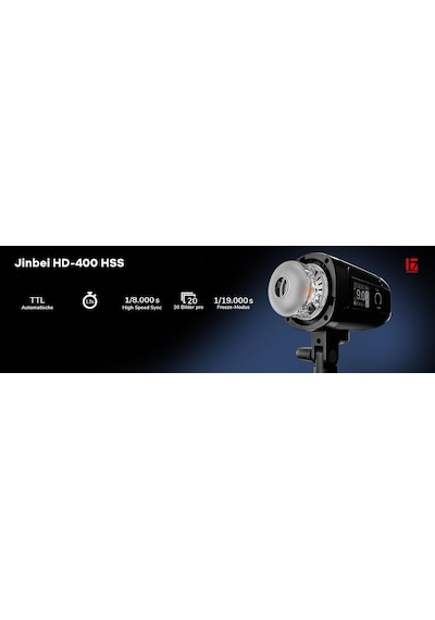 Jinbei HD-400 Pro HSS TTL Dahili Akülü Taşınabilir Paraflaş Kit