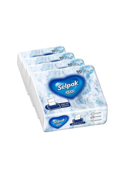 Selpak Go Çek Al Havlu 50'li 4 Paketi Çok Renkli