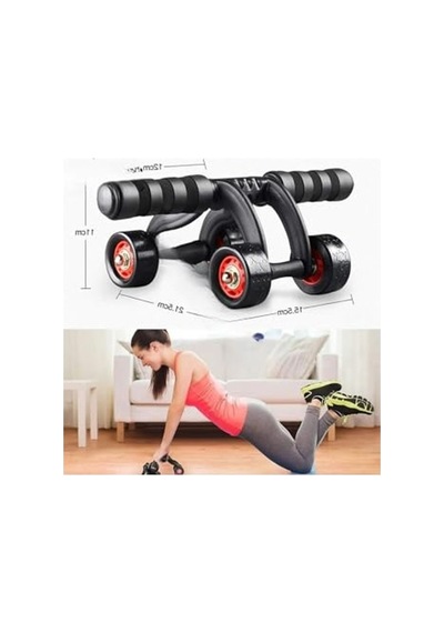 4 Tekerlekli Ab Wheel Mekik Aleti - Karın Egzersiz Seti