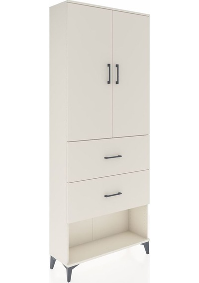 Arges Dolap 2 Raflı 2 Çekmeceli 2 Kapaklı 88x30x221 Aytaşı-ay... Aytaşı