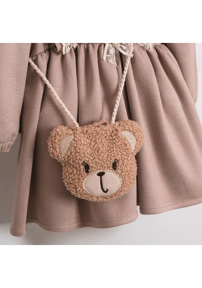 Cumino Kız Bebek Toffee Elbise Cmn-3737 Kahverengi
