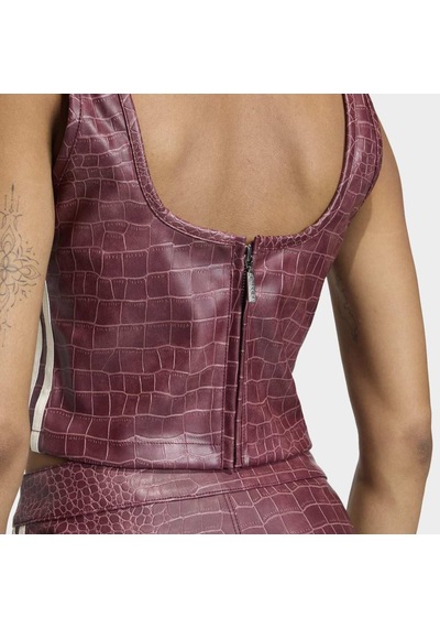 Adidas Kd8786 Pleather Corset Kadın Korse Mor