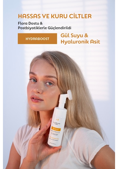 Hydraboost, Kuru/hassas Ciltler İçin Yüz Temizleme Köpüğü - Gül Suyu, Hyaluronik Asit Ve Postbiyotik - 802848593