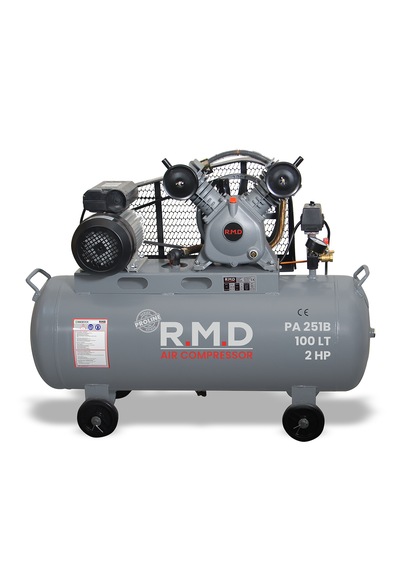 R.m.d Kompresör PA251B 100 Lt 2 Kafa 8 Bar 2 Hp Pistonlu Hava Kompresörü