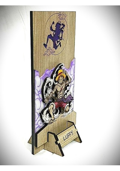 Dükkan Design Lazer Kazıma El Boyama One Piece Luffy Gear5 Biblo Çok Renkli