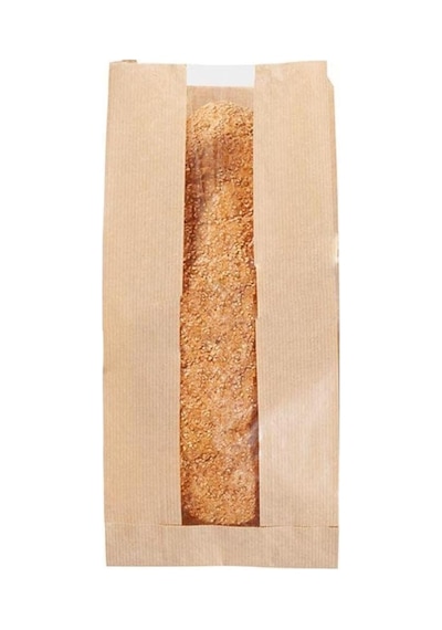 Pencereli Kraft Baget Ekmek Fırın Kese Kağıdı - Orta Boy - 15 X 41 Cm. - 0.510 Kg. - Paket